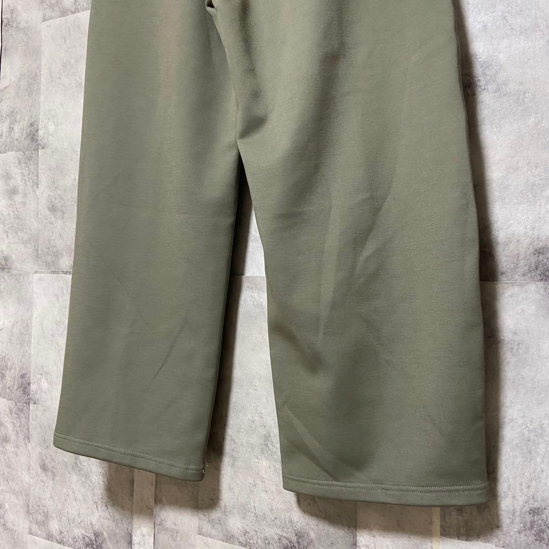 【Dignite collier】裏起毛カットカーブパンツ 新品 カーキ 緑