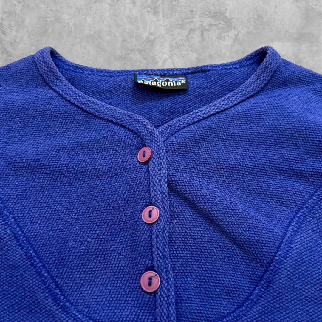 パタゴニア ヴィンテージ ヘンリーネック トップス ブルー 香港製 希少