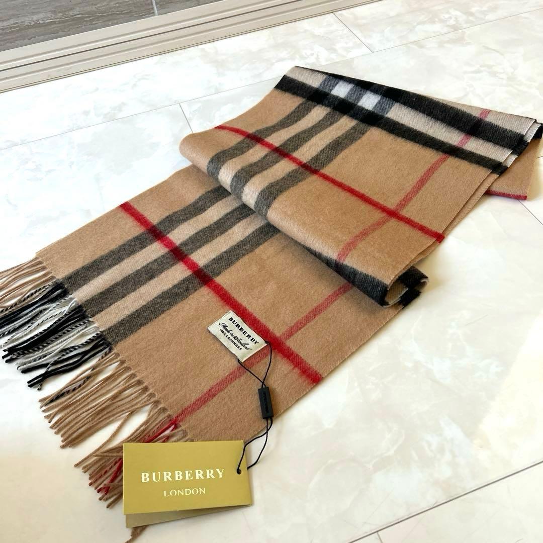 BURBERRY チェック柄 カシミヤ マフラー