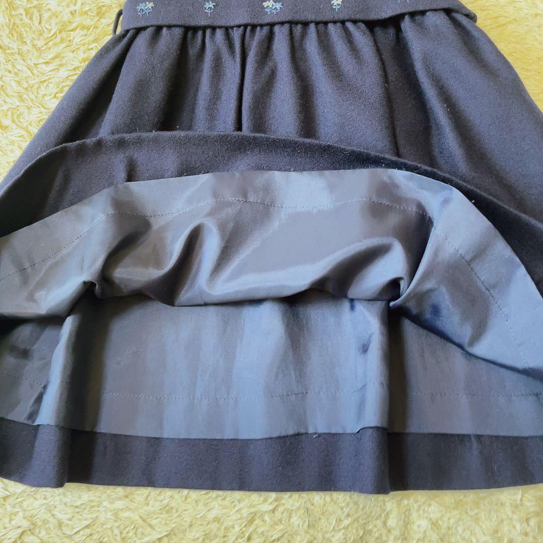 ファミリア　ネイビー　フォーマル　ワンピース＆ボレロセットアップ　120 ウール