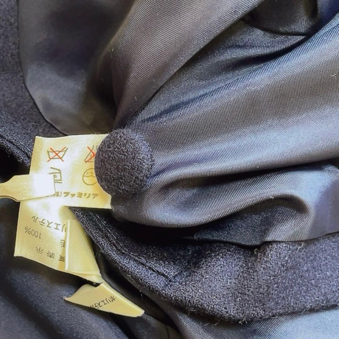 ファミリア　ネイビー　フォーマル　ワンピース＆ボレロセットアップ　120 ウール