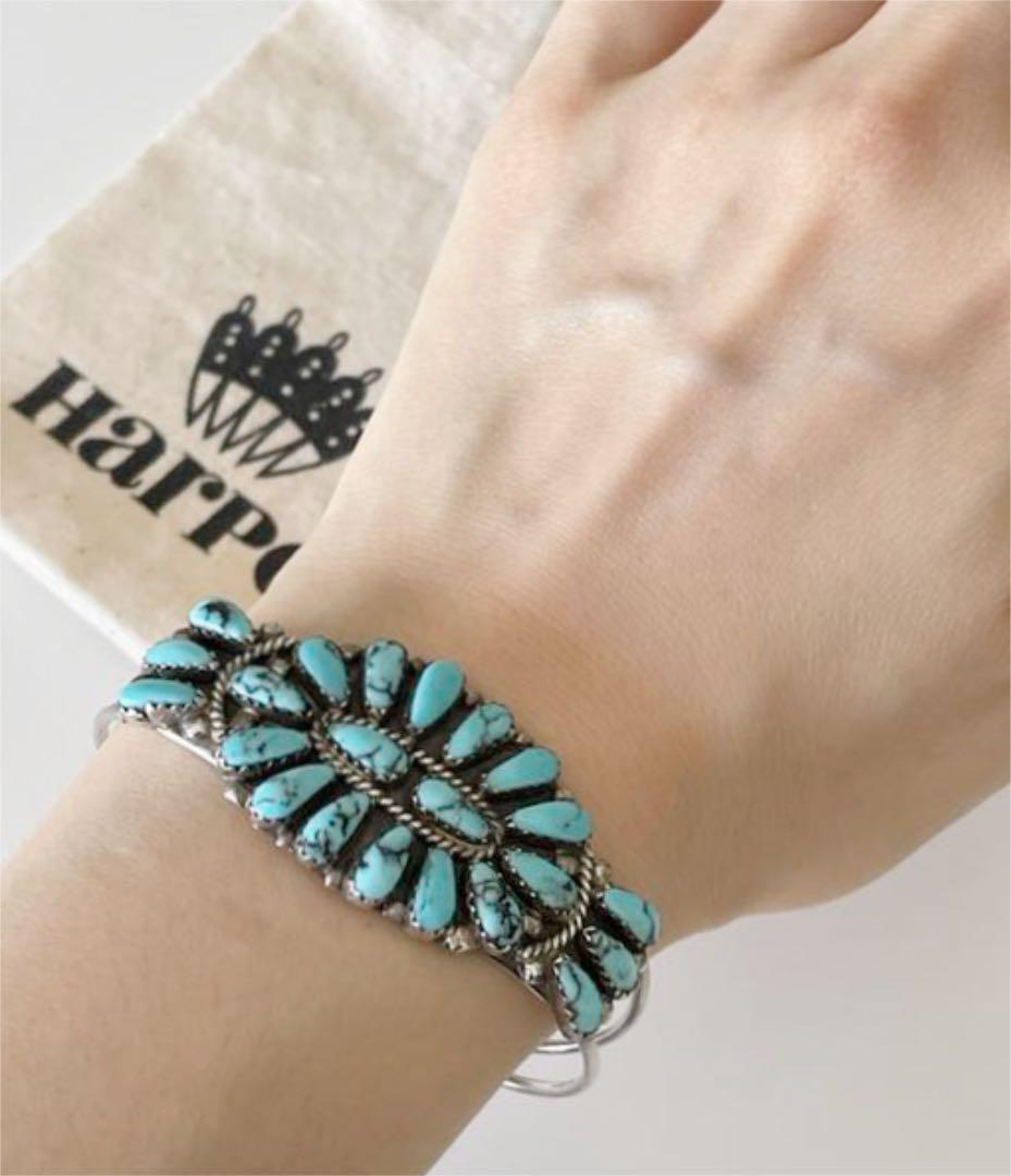 M*t様 【Harpo】 バングル　ターコイズ　フラワー