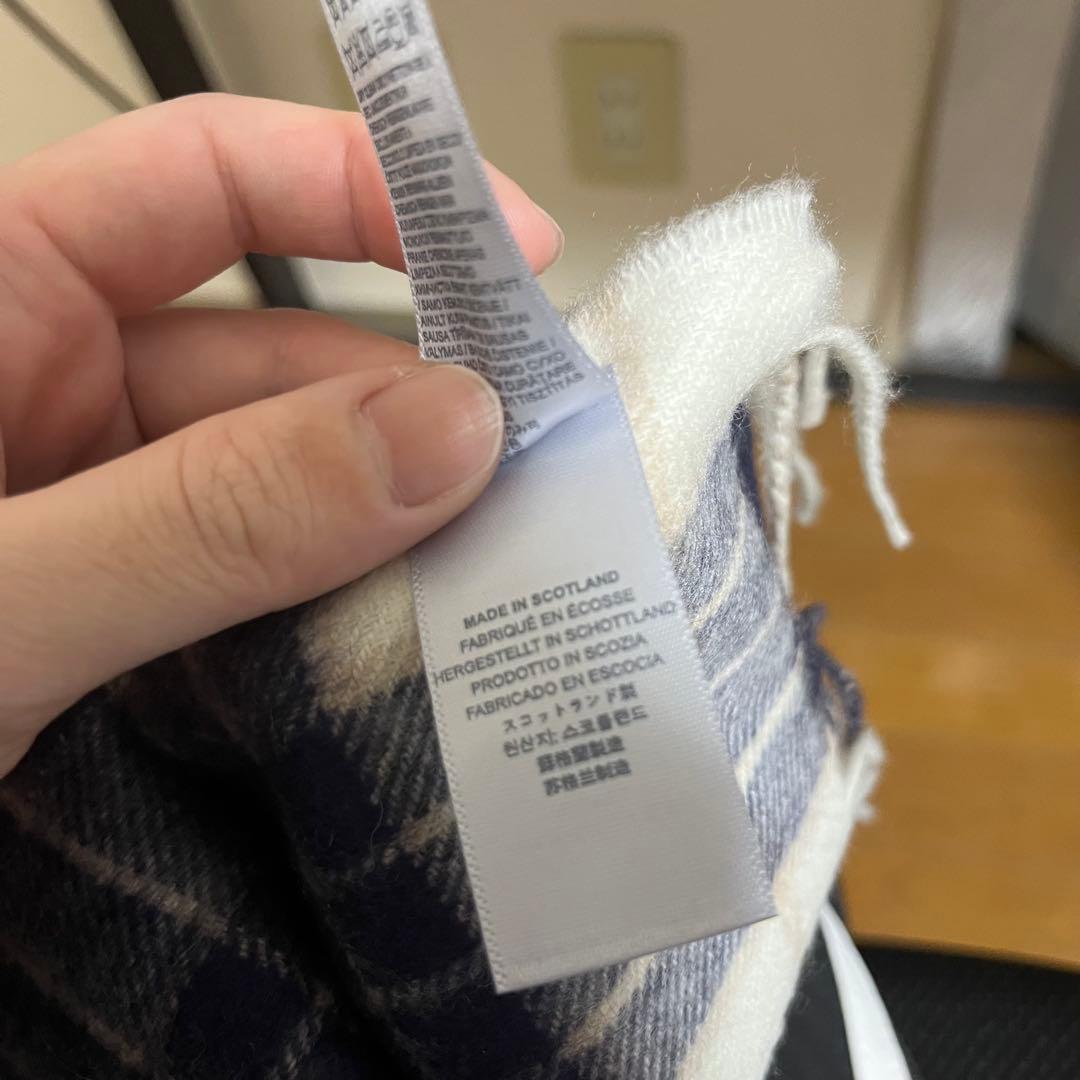 Johnstons of Elgin チェック柄マフラー Knockmore