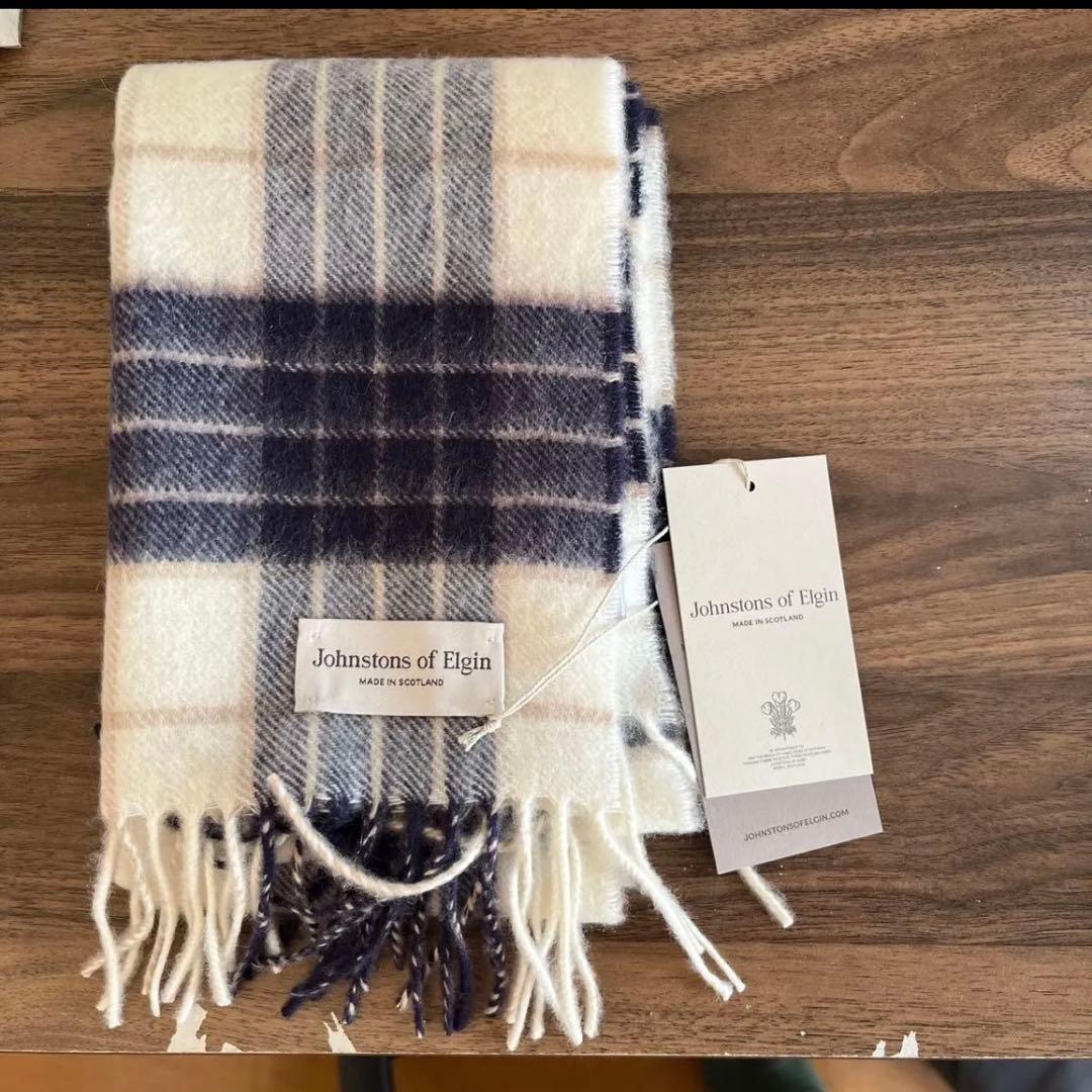 Johnstons of Elgin チェック柄マフラー Knockmore