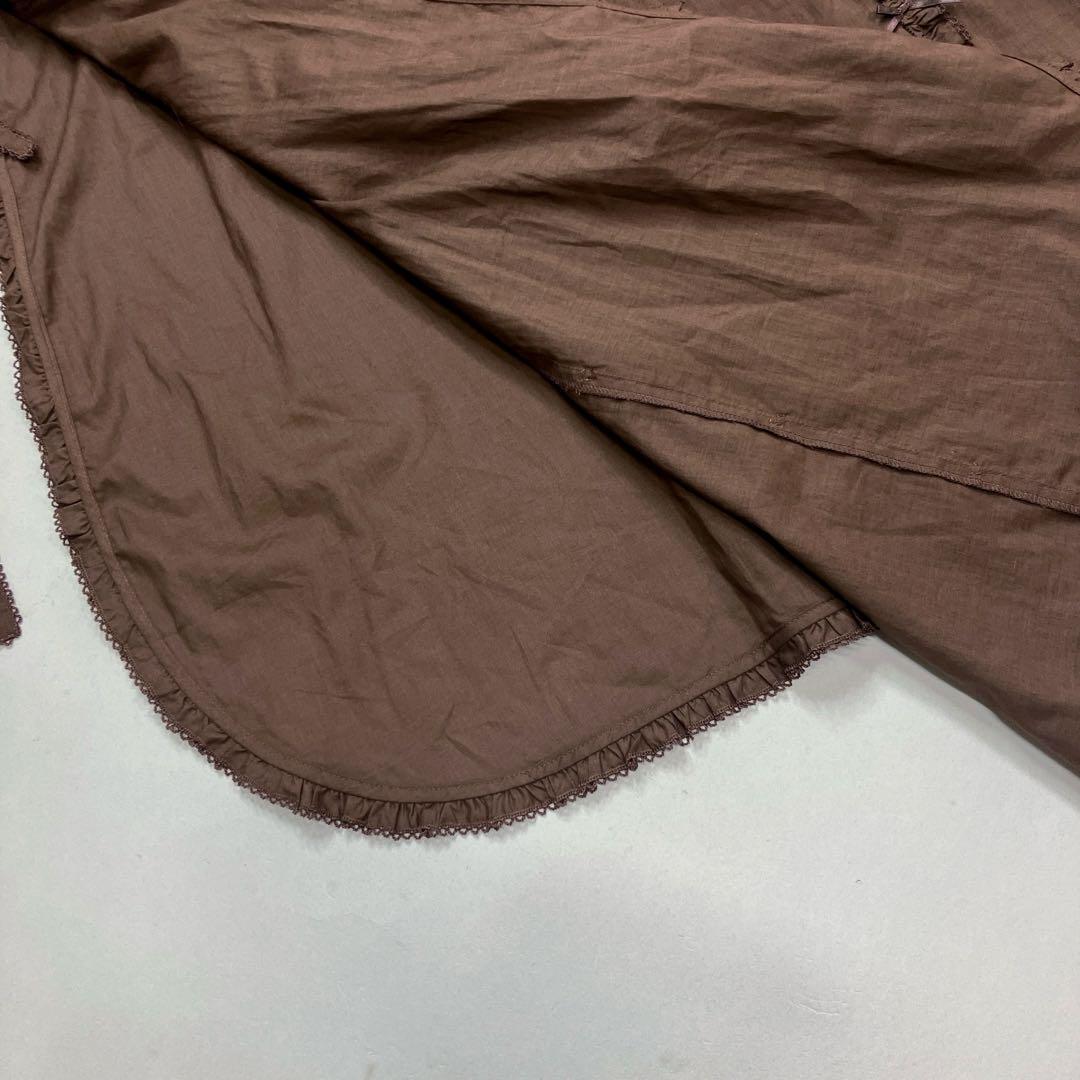 【試着のみ】ピンクハウス ブラウン リス刺繍 綿ローンタブリエ/2024年