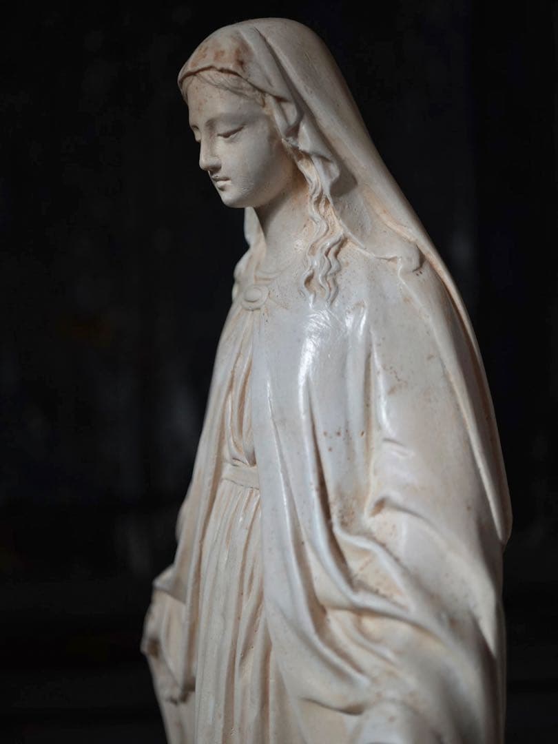 ◎フランスアンティーク　1920年頃　癒しの御顔、美しい聖母マリア像