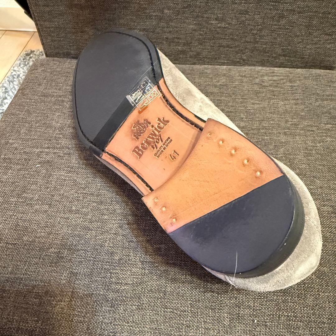 バーウィック　ダブルモンク　ローファー BERWICK 5111GOSG グレー