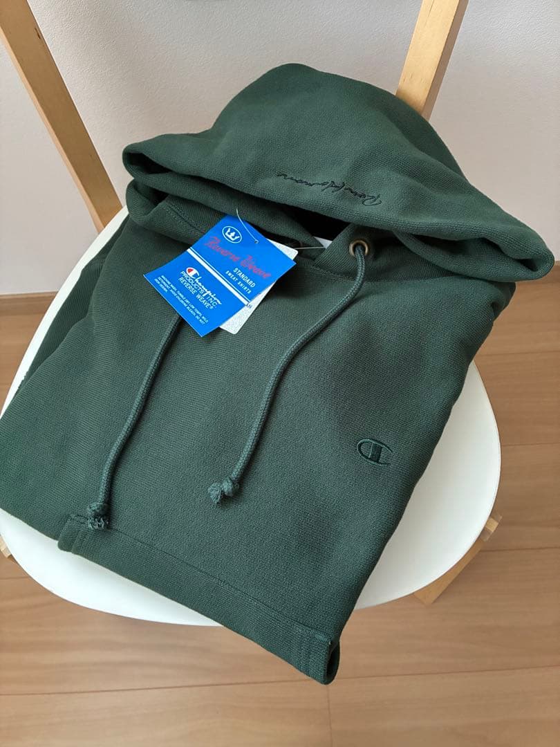 Champion ロンハーマン別注プルオーバーフーディ グリーン パーカー S