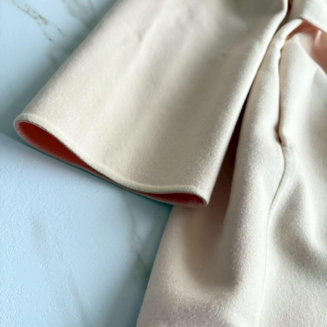 美品◆トゥモローランド ダブルフェイス リバー ノーカラー ロングコート 36