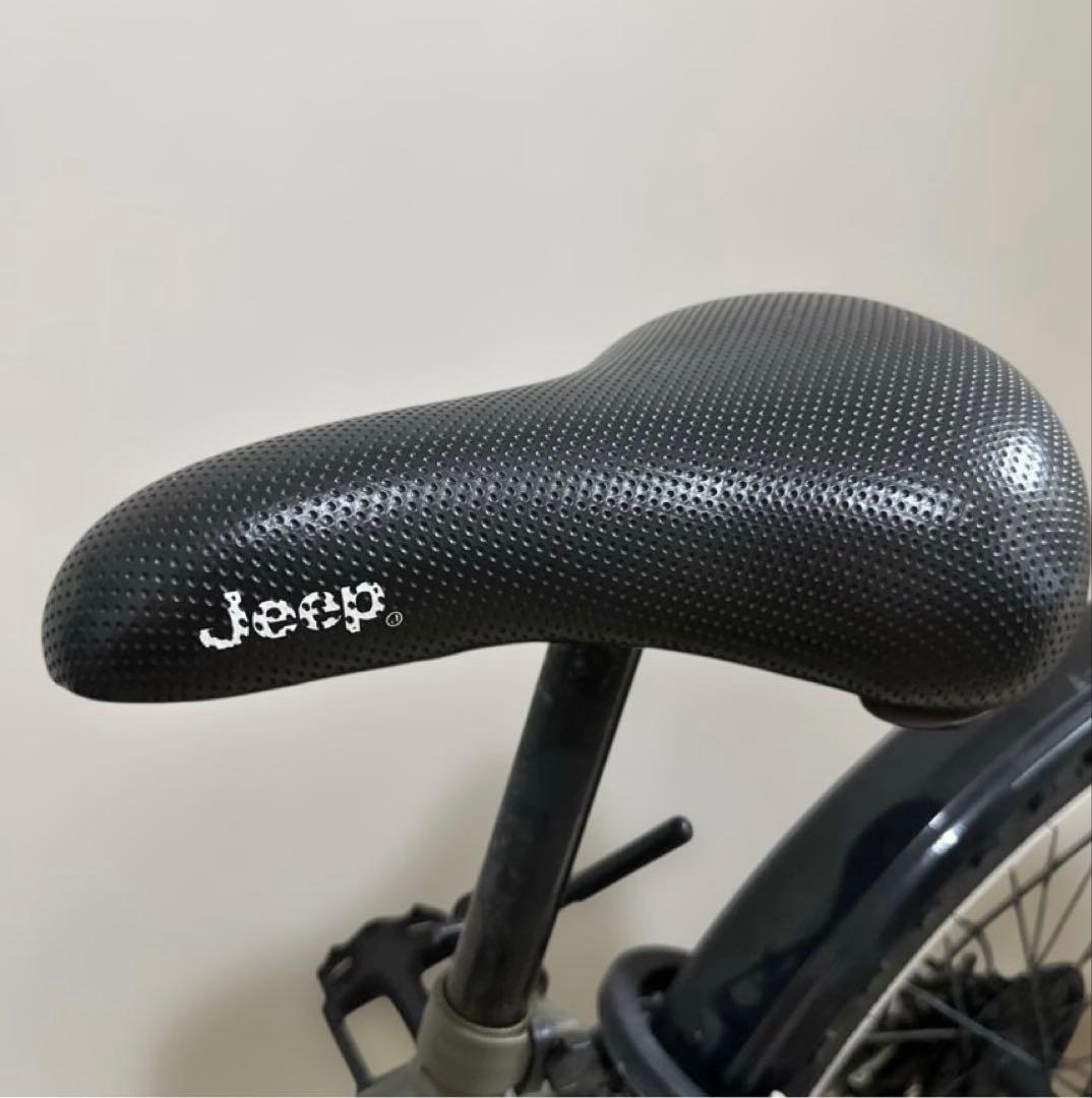 Jeep ジープ　キッズバイク オリーブグリーン 前カゴ付き　自転車　22インチ