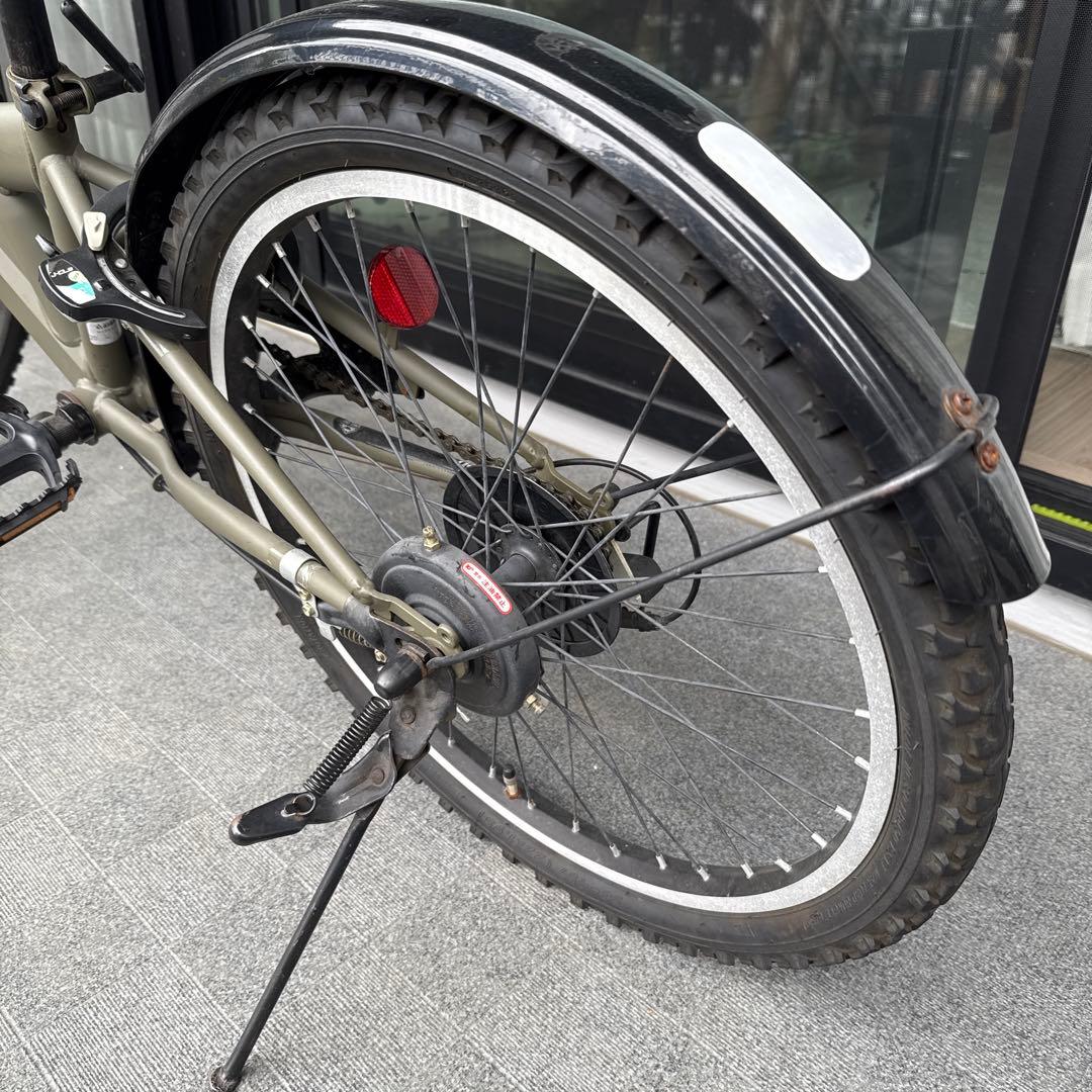 Jeep ジープ　キッズバイク オリーブグリーン 前カゴ付き　自転車　22インチ