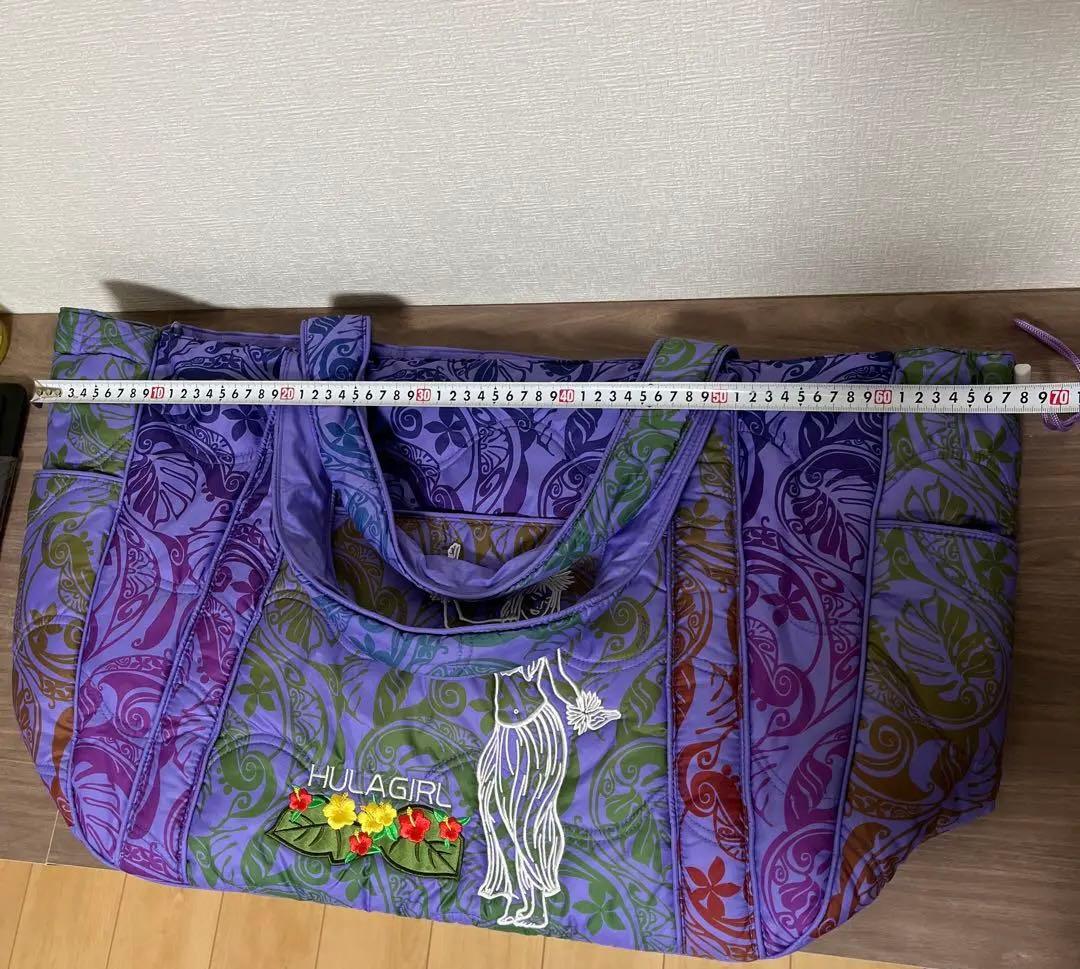 フラダンス　大判トートバック　パープル