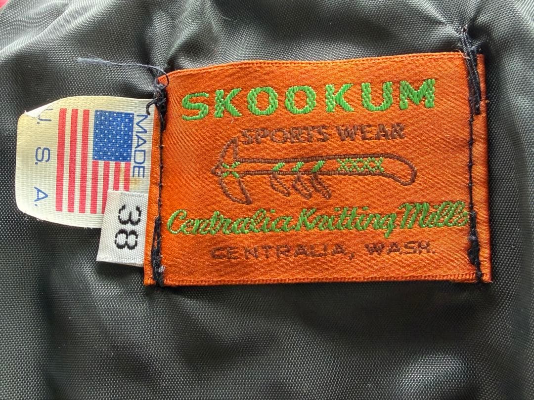 タ*ケ様 90s 米国製 SKOOKUM 袖革 スタジャン アメカジ ビンテージ