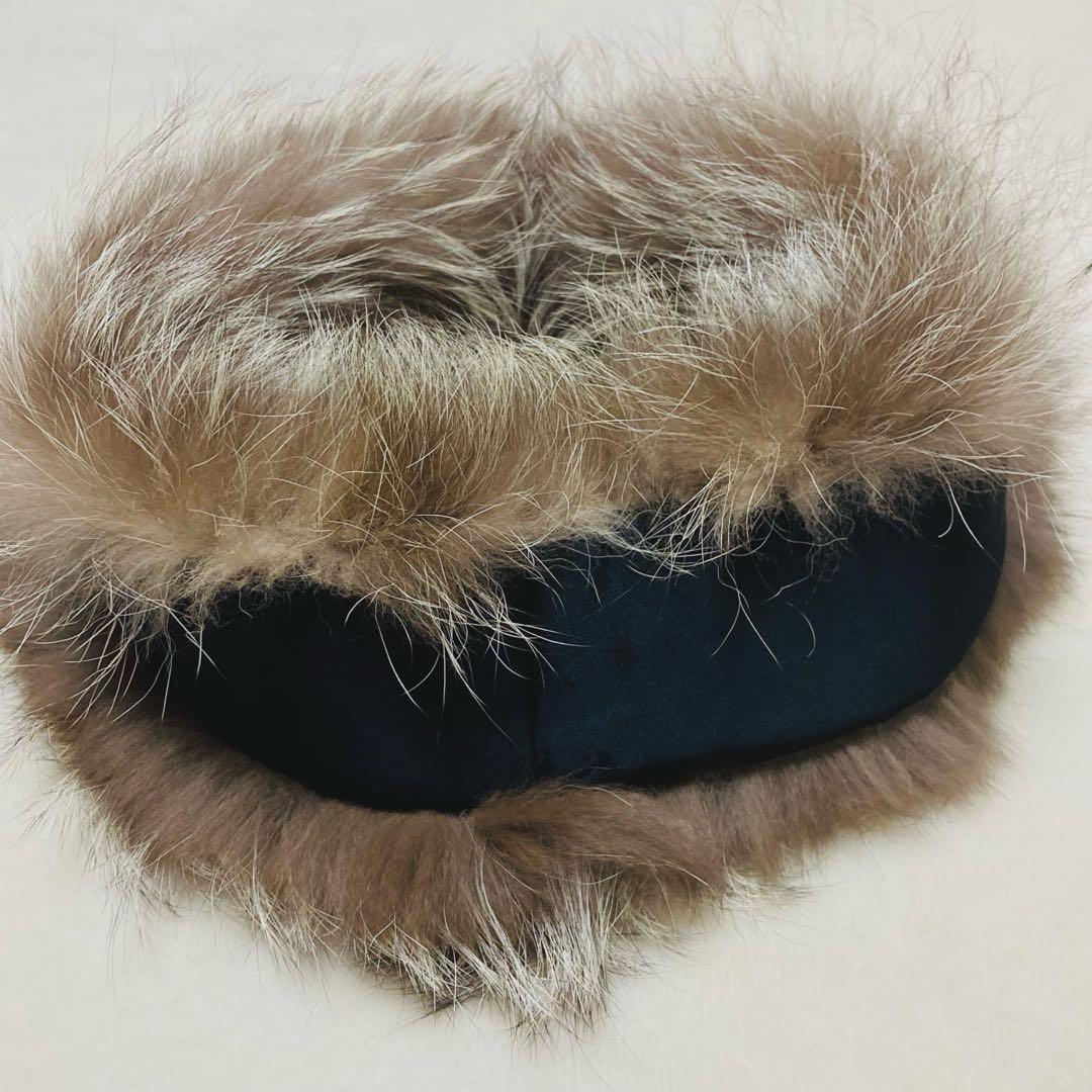 SAGA FOX フォックスファー 高品質 ショール ブラウン シルバー