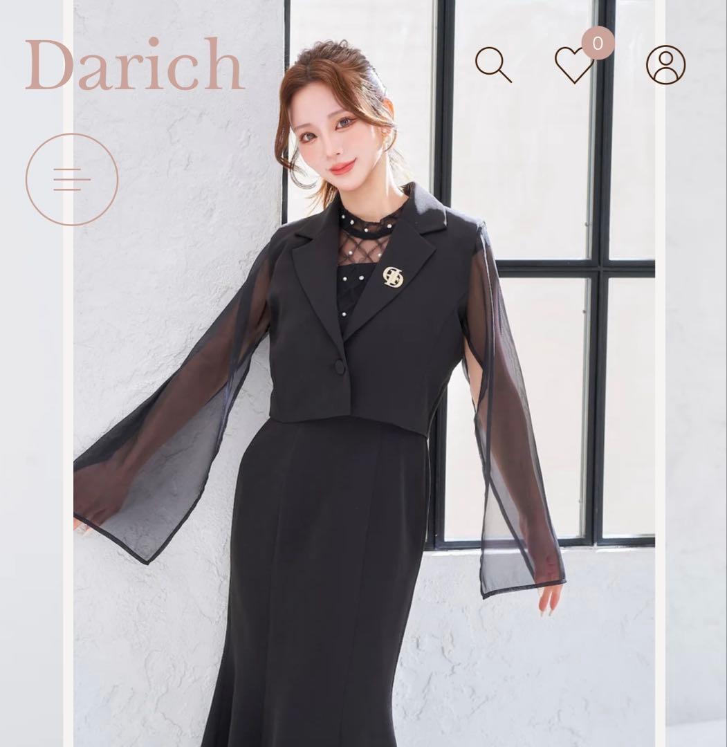 ダーリッチ　スリットケープショートジャケット