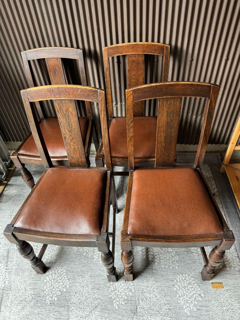 ③1脚/4脚 イギリス アンティーク 家具 ダイニング チェア 椅子