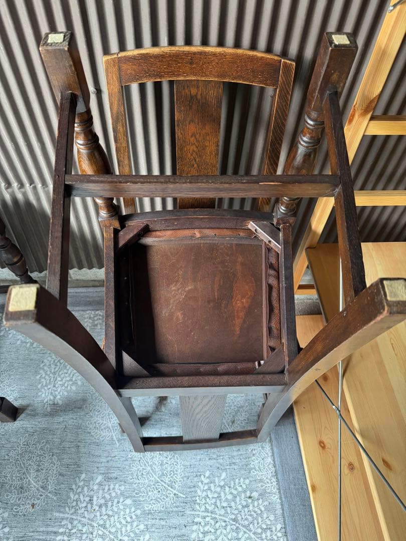 ③1脚/4脚 イギリス アンティーク 家具 ダイニング チェア 椅子