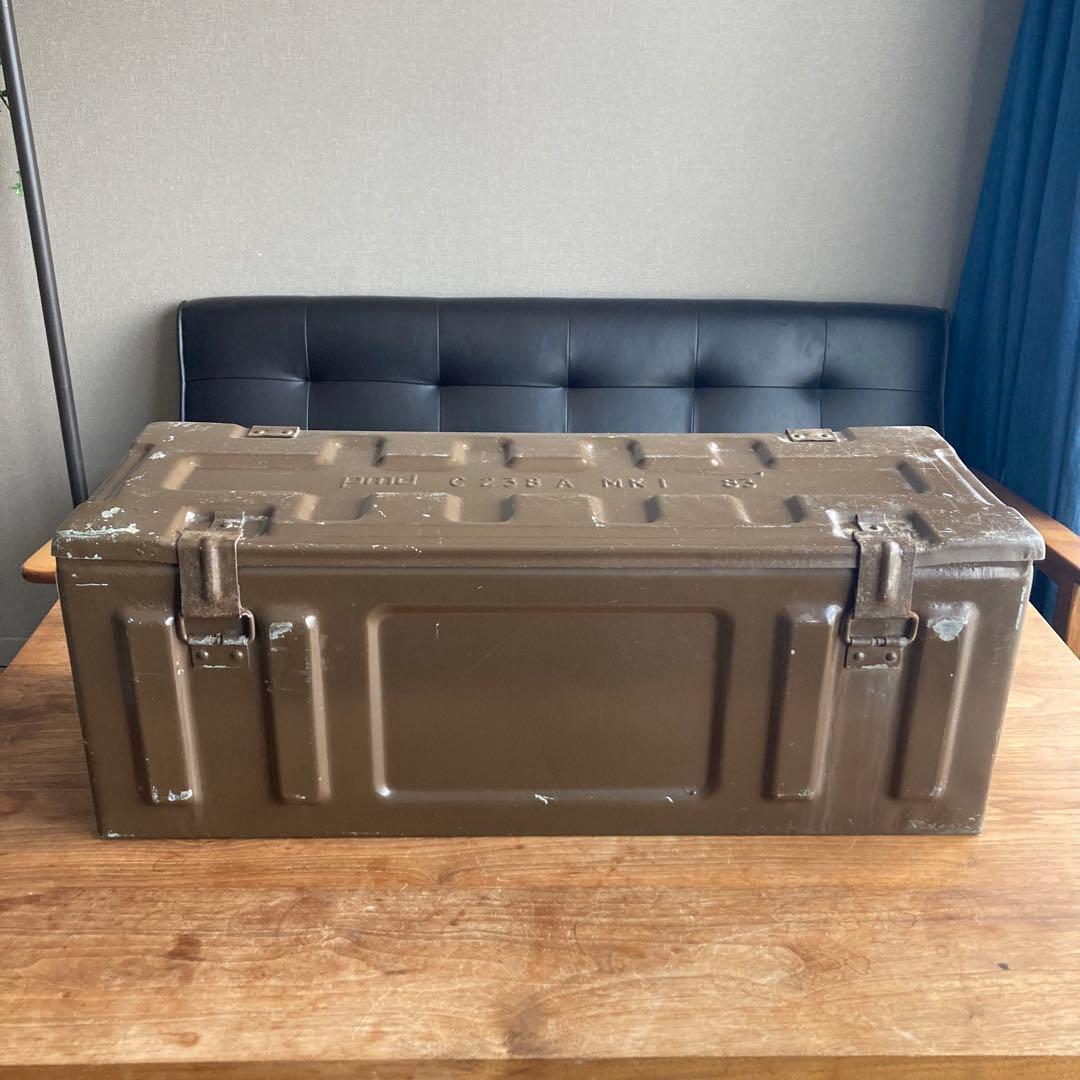 ミリタリーボックス イギリス軍 アンモ缶 弾薬かケース ギアケース お道具箱