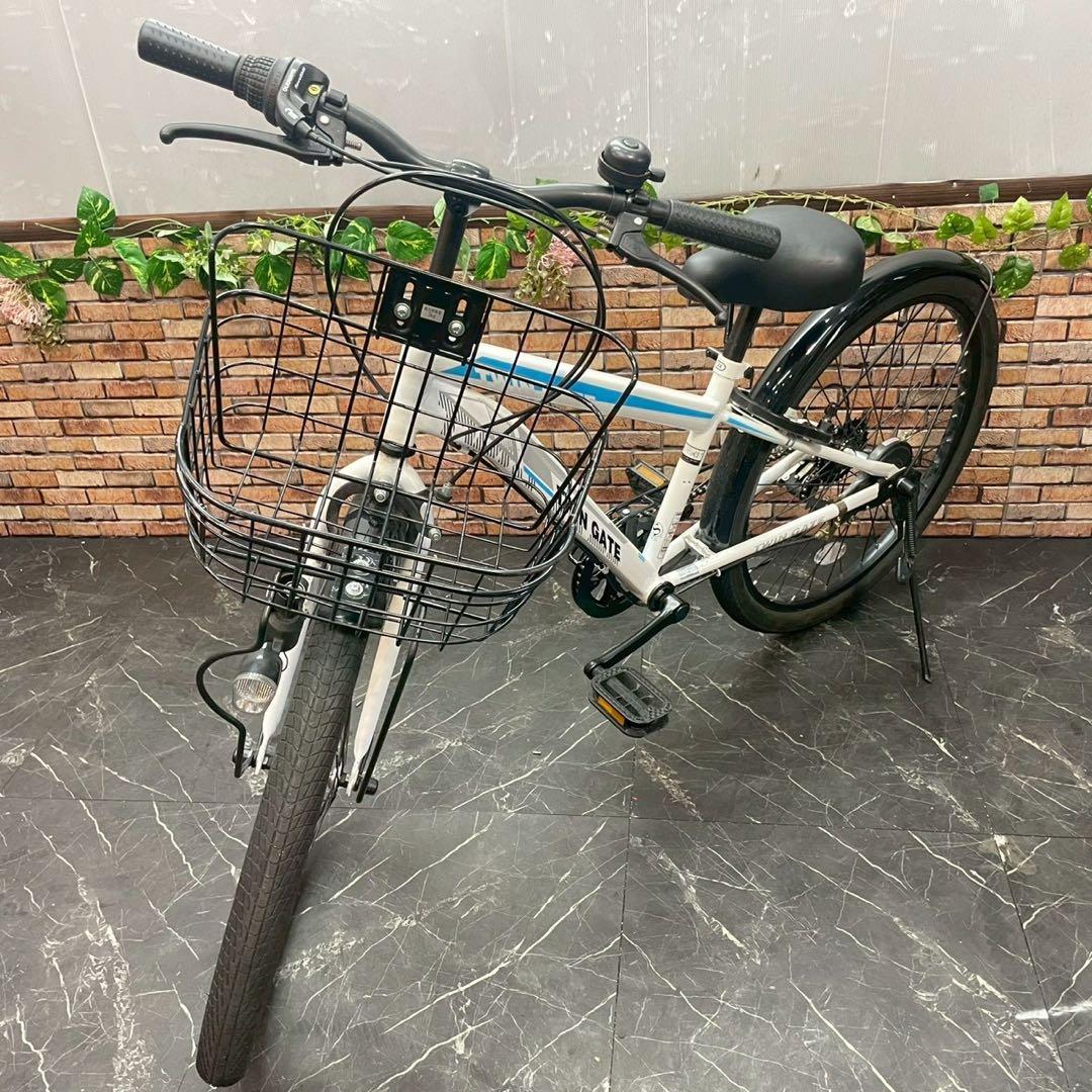 【65】子供用自転車 子供車TWIN GATE ホワイト 24インチ