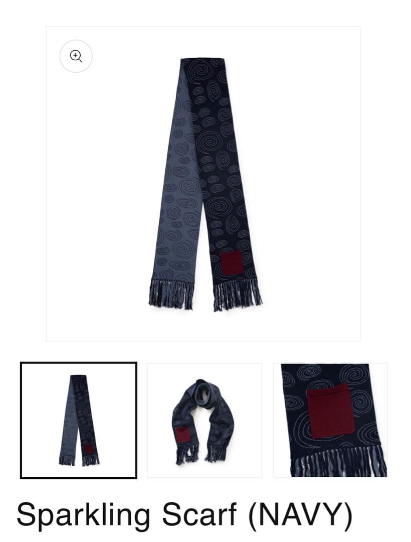 sol soonerorlater sparkling scarf ネイビー