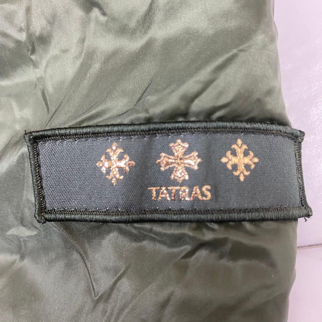 美品★TATRAS MALE ダウンポンチョ リバーシブル カーキ 02