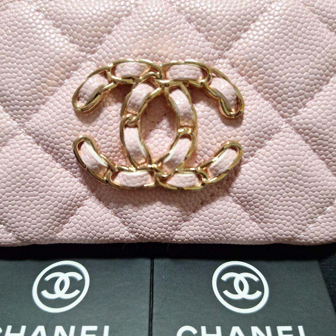 新品❣️シャネル ノベルティ ケース ピンク チェーンロゴ 激かわ♡