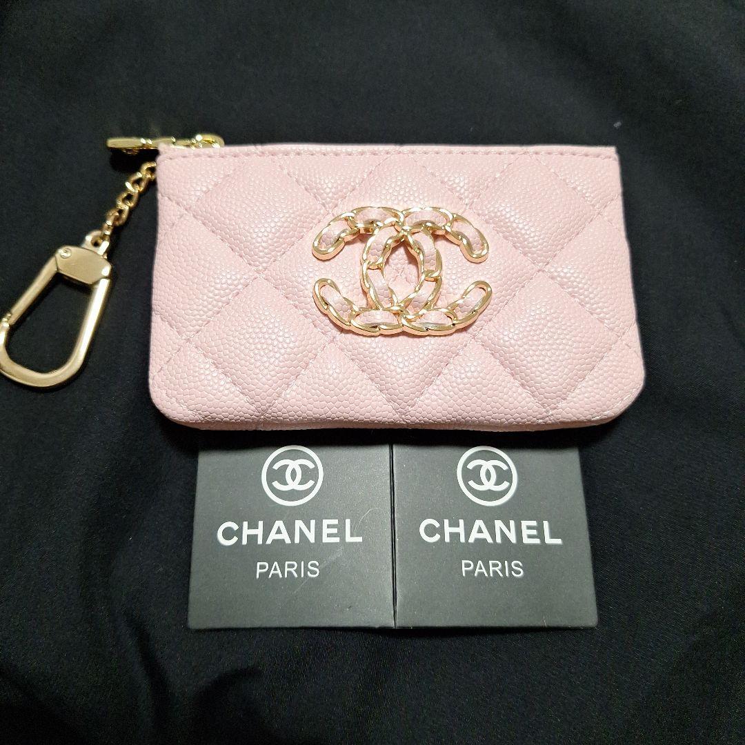 新品❣️シャネル ノベルティ ケース ピンク チェーンロゴ 激かわ♡