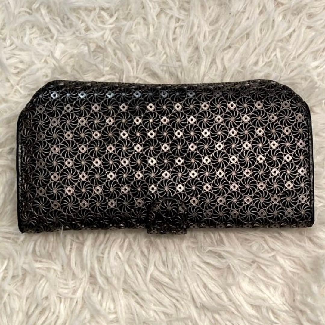 【美品】HIROKO HAYASHI ジラソーレ　長財布　黒