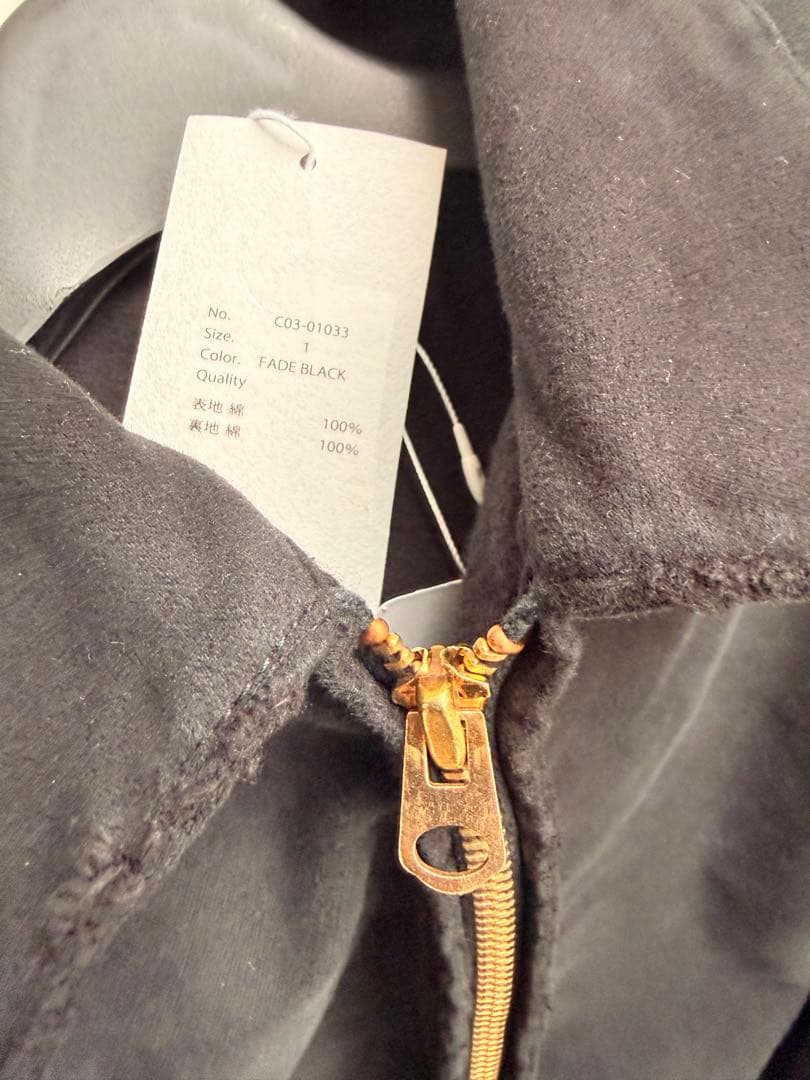 comoli 直営店限定モールスキンジップショートジャケット サイズ1 25AW