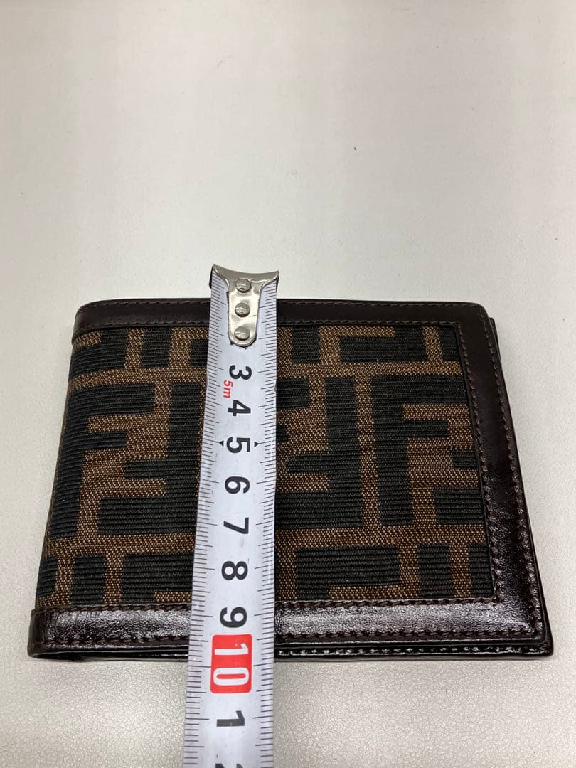 FENDI フェンディ ズッカ柄 折り財布 キャンバス×レザー 二つ折り財布