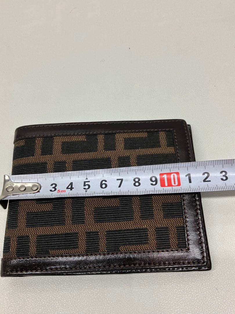 FENDI フェンディ ズッカ柄 折り財布 キャンバス×レザー 二つ折り財布