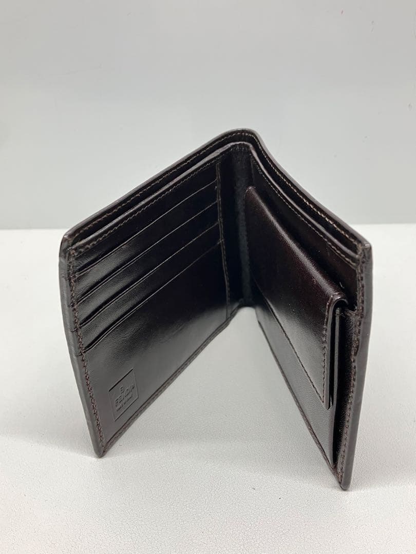 FENDI フェンディ ズッカ柄 折り財布 キャンバス×レザー 二つ折り財布