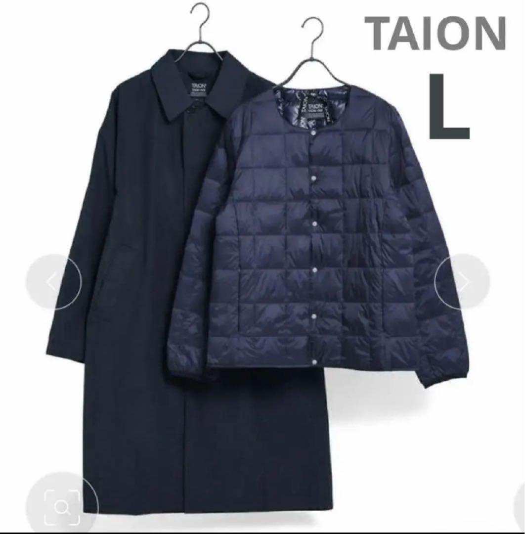 【新品未使用タグ付き】TAION CR バルカラーコート+ダウンジャケット　L