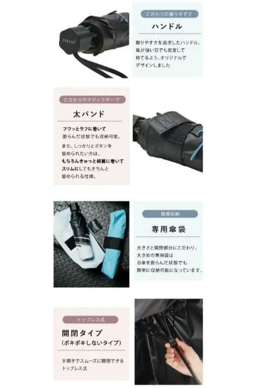 新品未開封 COKAGE+ ACTIVE 耐風 55cm ミッドナイトブルー