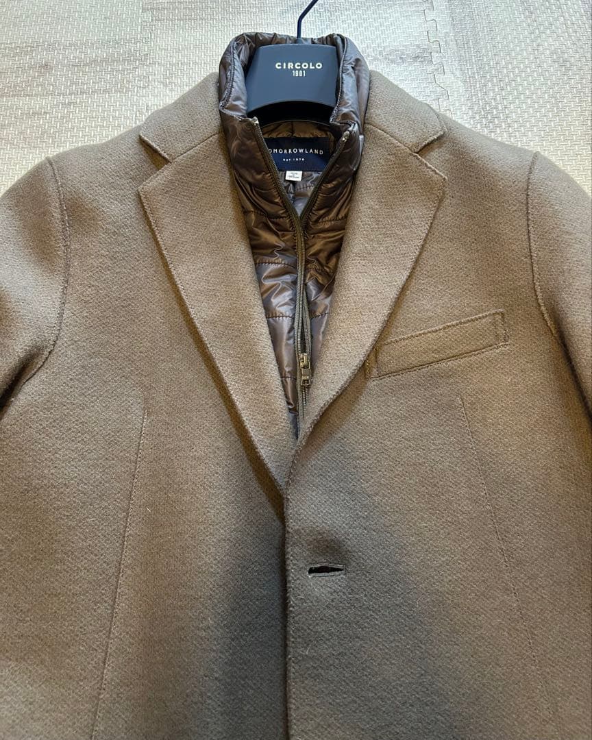 【試着のみ】tomorrow landダウンライナー付チェスターコート