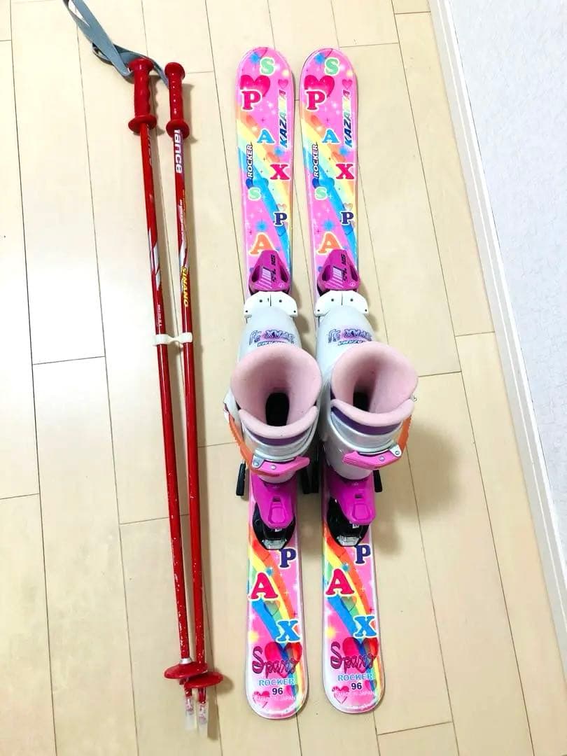 スキー3点セット！96cm ブーツ19.0cm 子供用　キッズ　ジュニア