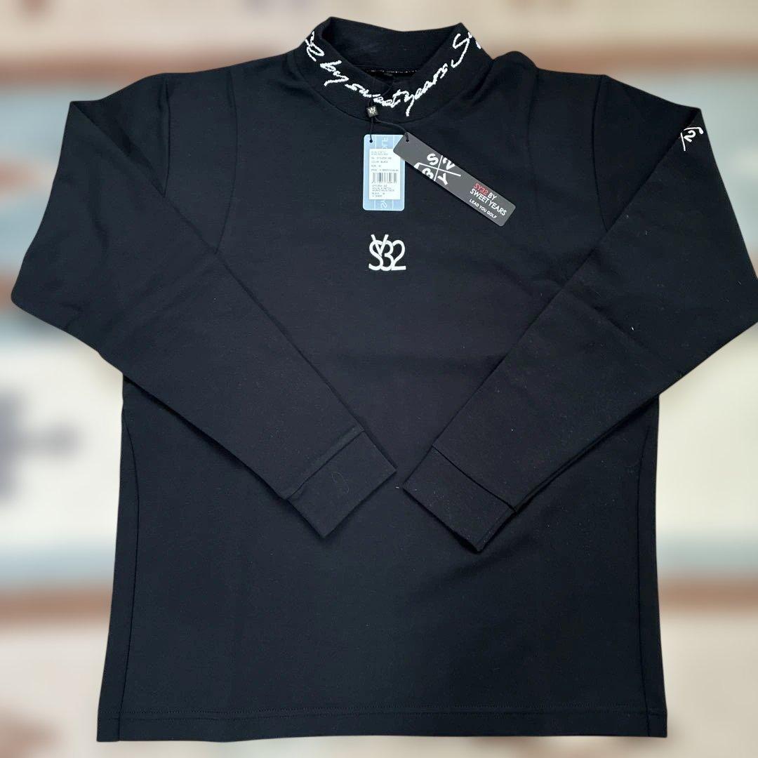 新品　sy32 ゴルフ ミラノモックネック長袖シャツ　Mサイズ