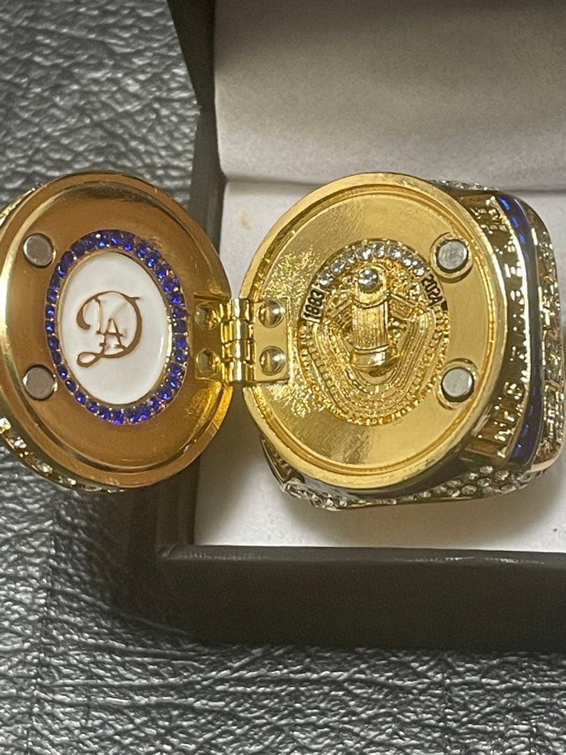 新品 MLB ドジャース 大谷選手 チャンピオンリング 指輪 &青ボール