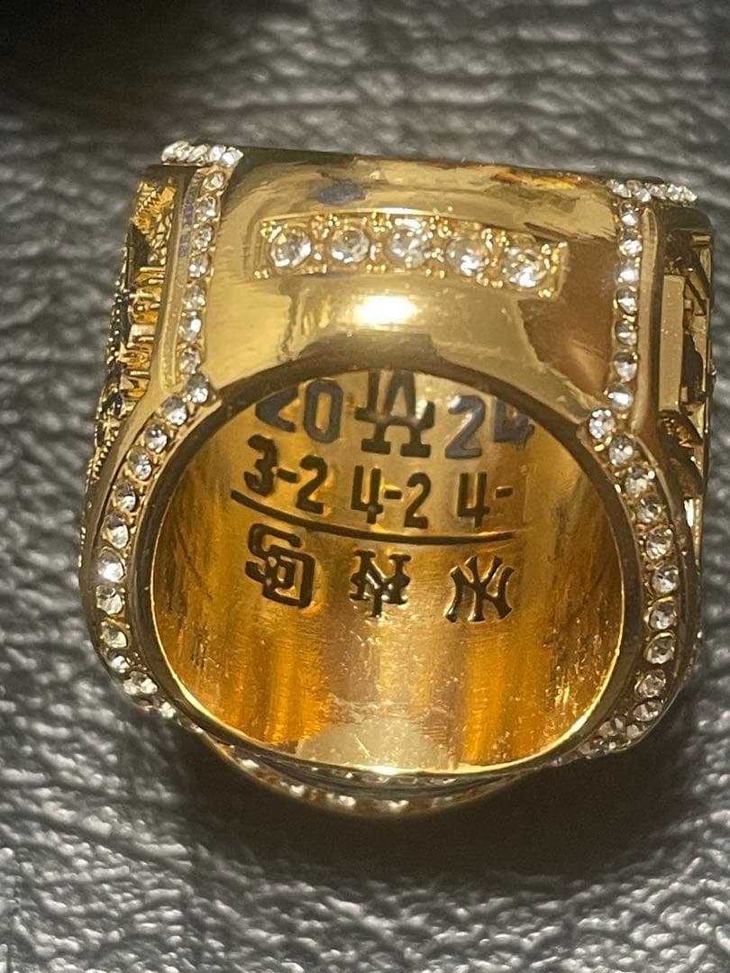 新品 MLB ドジャース 大谷選手 チャンピオンリング 指輪 &青ボール