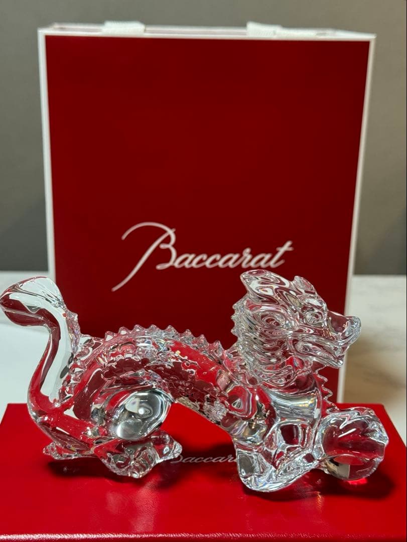 【新品未使用】バカラ / Baccarat クリスタル ドラゴン 置物　龍