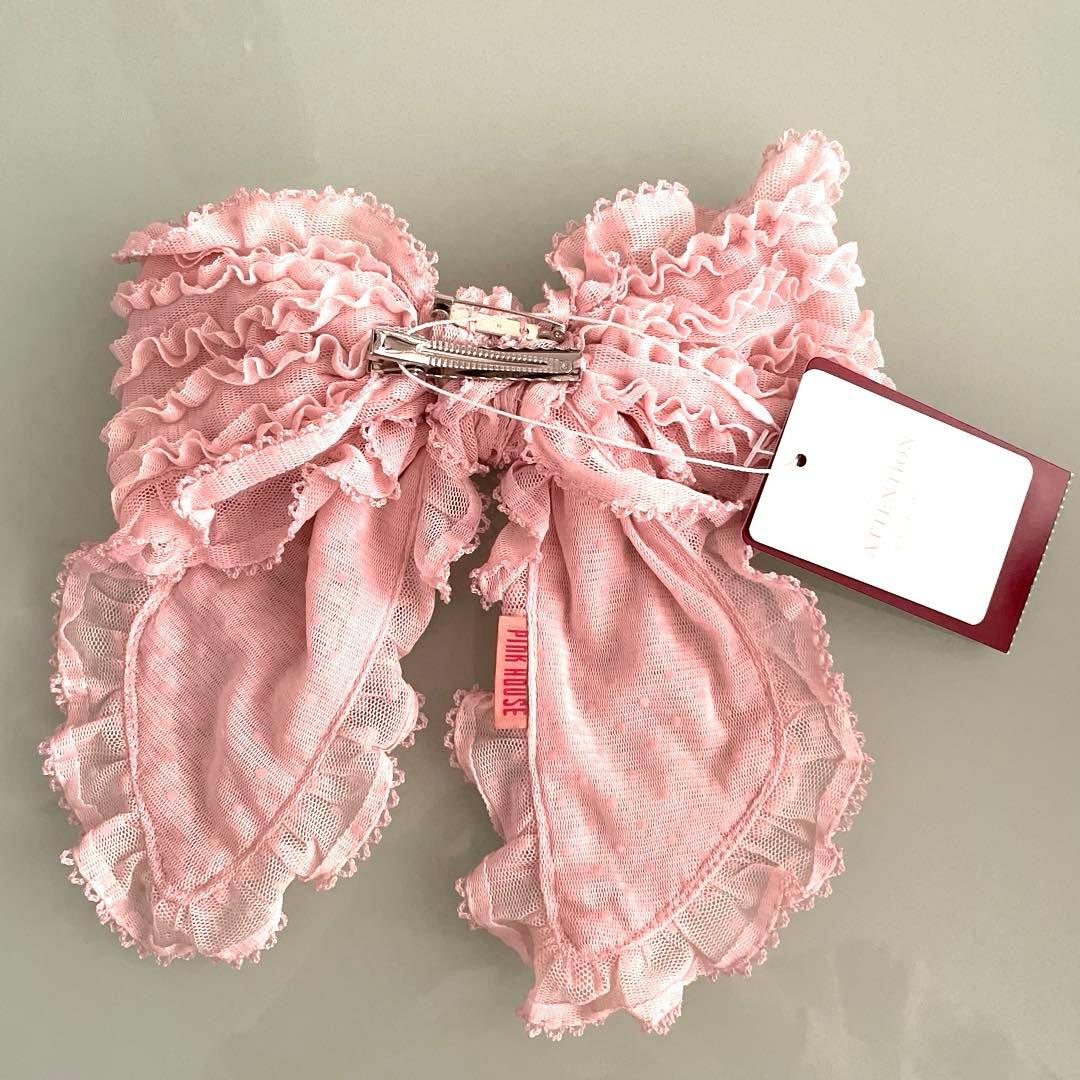 ♡ピンクハウス♡ チュールリボン　ヘアクリップ　ブローチ　ピンク