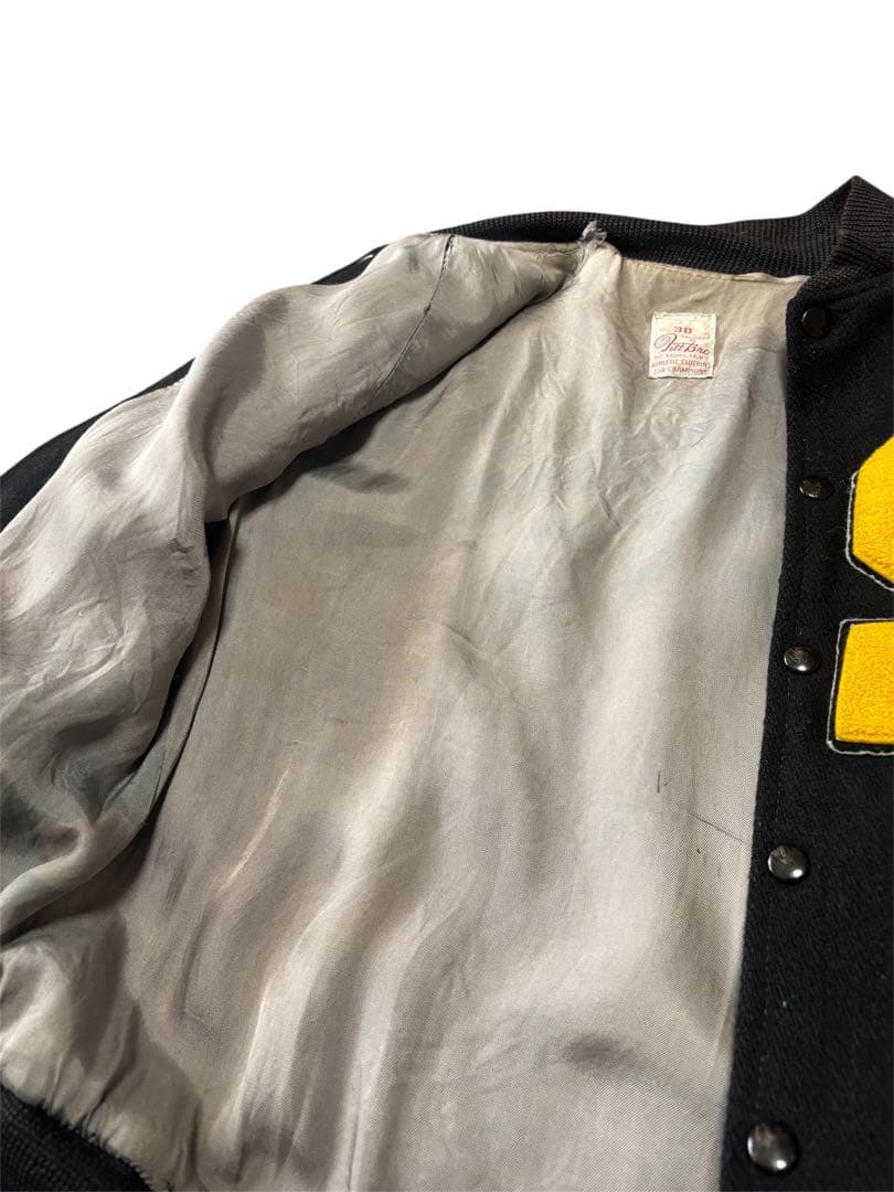 50s or 60s ウィングフット　希少ブラックウールスタジャン