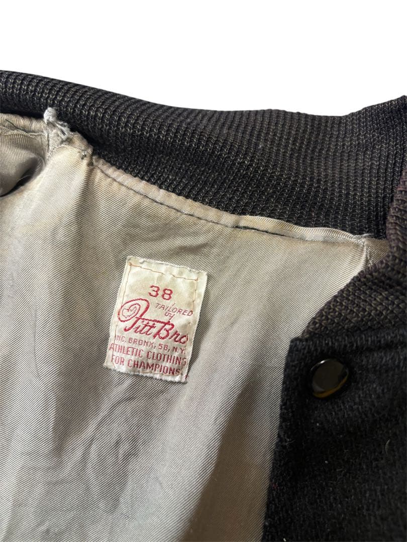 50s or 60s ウィングフット　希少ブラックウールスタジャン