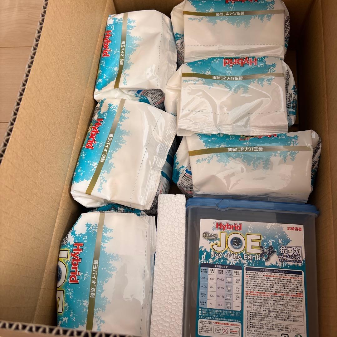 Hybrid JOE 浄粉末洗剤 6袋セット➕容器