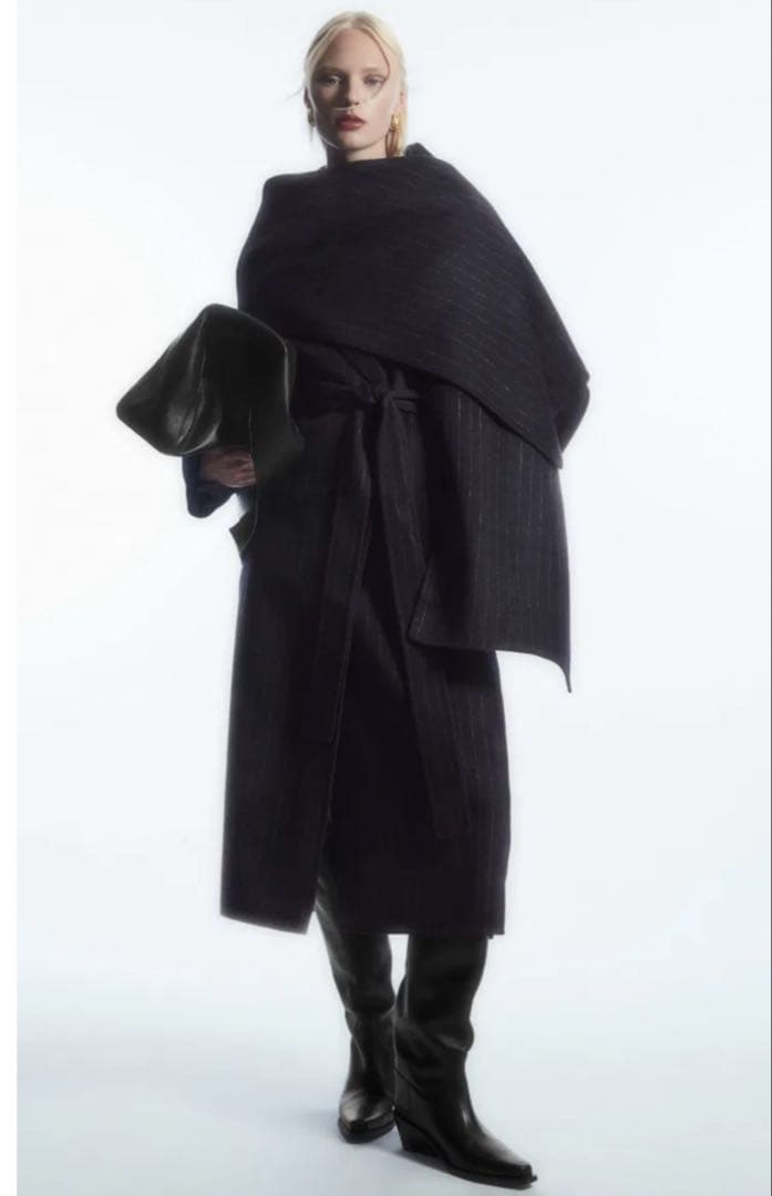 新品 COS オーバーサイズ　ピンストライプ　コート