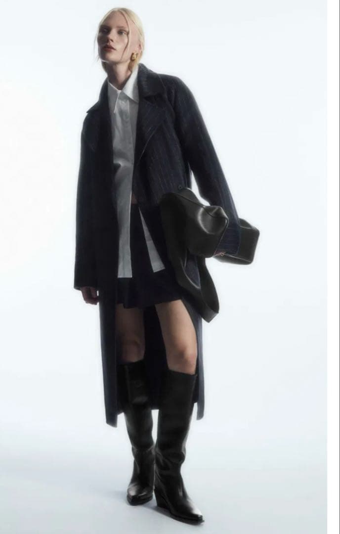 新品 COS オーバーサイズ　ピンストライプ　コート