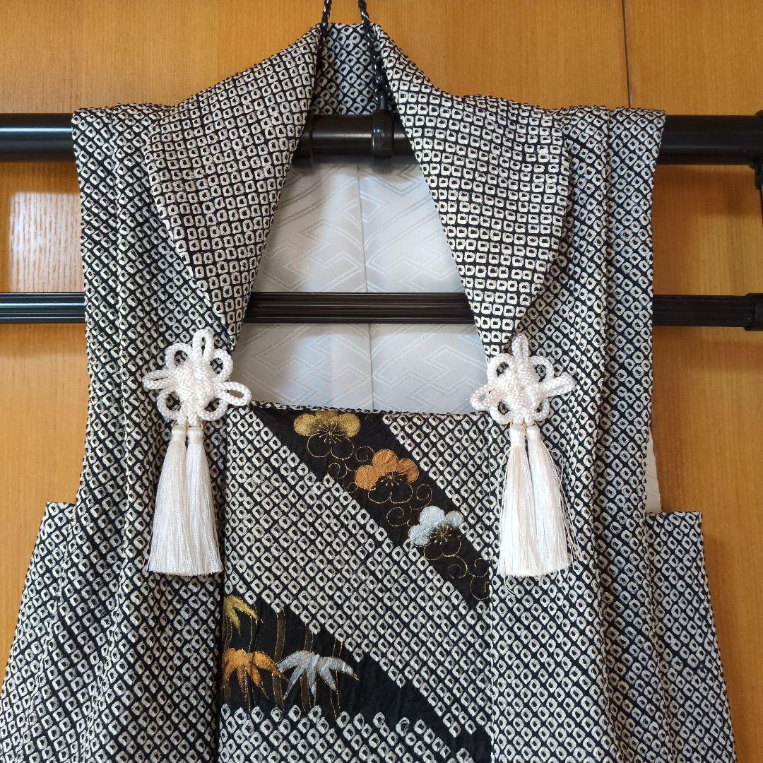 七五三３歳男の子正絹総絞り手縫いの被布（中綿無し）