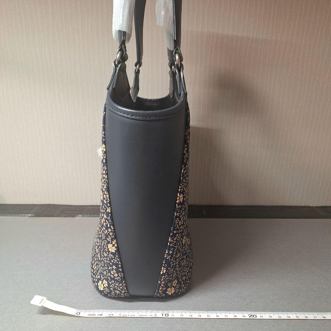 印傳屋　トートバッグ　アメリカンブルー　ハンド　甲州印伝　上原勇七　紺　ネイビー
