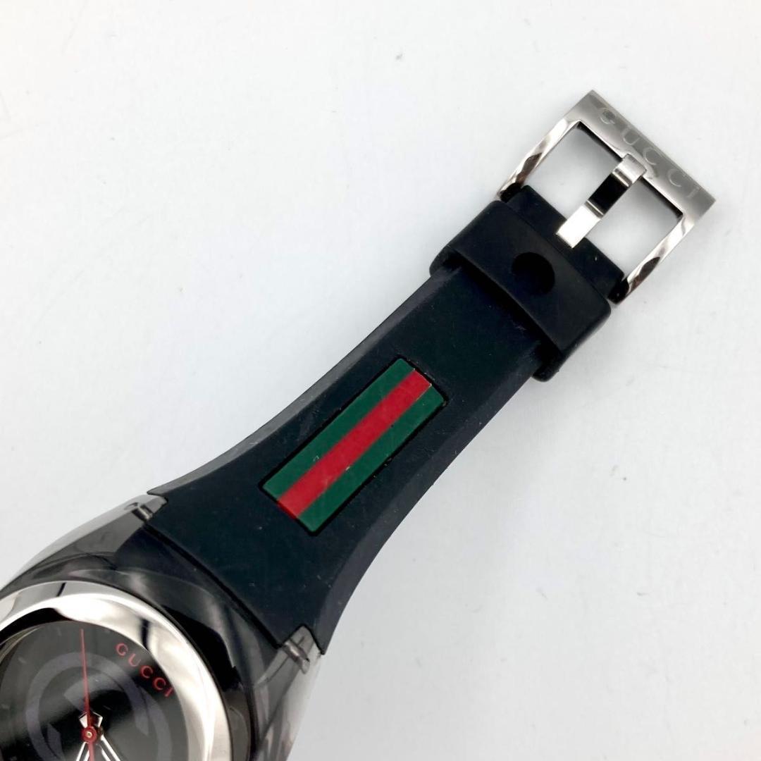 稼働 GUCCI シンク 137.3 ラバーバンド 腕時計 シェリーライン
