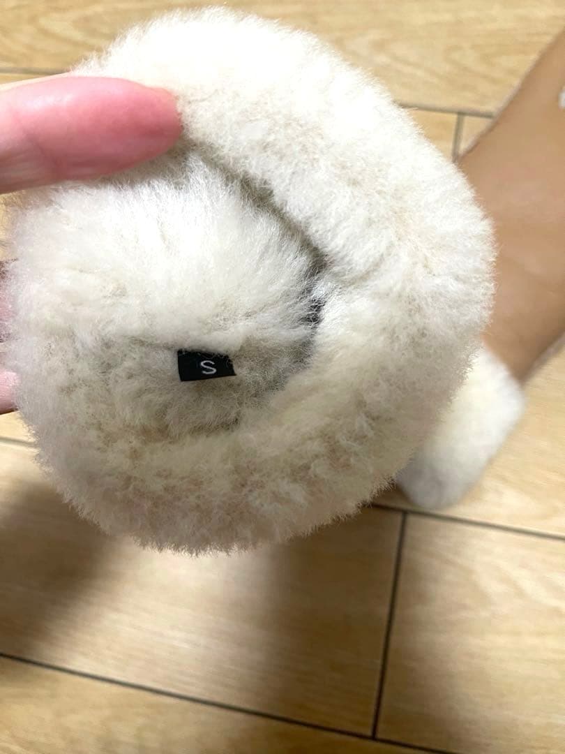 UGG アグ 手袋 カフグローブ シープスキン　ベージュ　ファー　ベージュ　S
